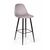 Стул барный TED, бархат светло-серый 26 /опора конус | Интернет магазин мебели и декора LifeDekor