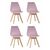 Стул FRANKFURT велюр розовый 4 шт. | Интернет магазин мебели и декора LifeDekor