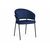 Стул на металлокаркасе Лео синий brandy light 8 / черный | Интернет магазин мебели и декора LifeDekor