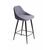 Стул полубарный Neo ромб, бархат серый 27 | Интернет магазин мебели и декора LifeDekor