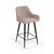 Стул полубарный Robert поворотный 360 градусов, бархат пепельно-бежевый 25 | Интернет магазин мебели и декора LifeDekor