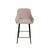Стул полубарный Robert поворотный 360 градусов, бархат пепельно-бежевый 25, изображение 2 | Интернет магазин мебели и декора LifeDekor