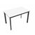Стол DikLine LK110 Керамика Mono white (белый матовый) /подстолье черное/опоры черные, изображение 3 | Интернет магазин мебели и декора LifeDekor