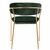 Комплект из 4-х стульев Turin зеленый, золотые ножки, изображение 5 | Интернет магазин мебели и декора LifeDekor