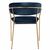 Комплект из 2-х стульев Turin синий, золотые ножки, изображение 5 | Интернет магазин мебели и декора LifeDekor