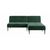 Monaco диван-кровать с шезлонгом, без подлокотников, бархат зеленый 19, изображение 3 | Интернет магазин мебели и декора LifeDekor
