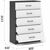 Комод «Чикаго» 5ящ Антрацит/Белый, изображение 3 | Интернет магазин мебели и декора LifeDekor