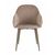 Стул Новел New велюр серо-коричневый, ножки бежево-серые, изображение 2 | Интернет магазин мебели и декора LifeDekor