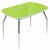Стол «Ривьера» мини 90x60 стекло зеленый, опоры хром, изображение 3 | Интернет магазин мебели и декора LifeDekor