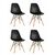 Стул Eames Style DSW черный x4 (разборный каркас) | Интернет магазин мебели и декора LifeDekor