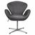 Кресло SWAN STYLE CHAIR тёмно-серый, искусственная замша, изображение 2 | Интернет магазин мебели и декора LifeDekor