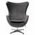 Кресло EGG STYLE CHAIR тёмно-серый, искусственная замша, изображение 2 | Интернет магазин мебели и декора LifeDekor