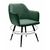 Стул DikLine 277 поворотный TW14 зеленый, ножки черные | Интернет магазин мебели и декора LifeDekor