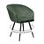 Стул DikLine 442 поворотный, DR19 зеленый, ножки черные | Интернет магазин мебели и декора LifeDekor