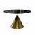 Стол круглый AXIS 120, керамика глянцевая, черная / опора золото | Интернет магазин мебели и декора LifeDekor