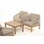 "Канны" лаунж-зона 4-местная из роупа со столиком "Канны" цвета "дуб", основание дуб, роуп бежевый, изображение 22 | Интернет магазин мебели и декора LifeDekor