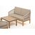 "Канны" лаунж-зона 4-местная из роупа со столиком "Канны" цвета "дуб", основание дуб, роуп бежевый, изображение 23 | Интернет магазин мебели и декора LifeDekor