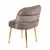 Стул VIENNA коричневый велюр, каркас золото, изображение 3 | Интернет магазин мебели и декора LifeDekor