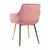 Стул CATALINA велюр розовый, каркас золото, изображение 5 | Интернет магазин мебели и декора LifeDekor