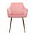 Стул CATALINA велюр розовый, каркас золото, изображение 3 | Интернет магазин мебели и декора LifeDekor
