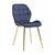Стул LOLA велюр темно-синий, каркас золото | Интернет магазин мебели и декора LifeDekor