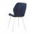 Стул LOLA велюр темно-синий, каркас белый, изображение 5 | Интернет магазин мебели и декора LifeDekor