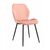 Стул ABEL велюр пыльно-розовый, каркас черный | Интернет магазин мебели и декора LifeDekor