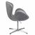 Кресло SWAN STYLE CHAIR серый, искусственная замша, изображение 2 | Интернет магазин мебели и декора LifeDekor