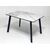 Стол ТИК ТАК 120  Белый мрамор активный, керамика / Черный каркас М-City | Интернет магазин мебели и декора LifeDekor