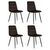 Набор 4 шт Стул обеденный DOBRIN CHILLY, Эспрессо Holland 74, основание черное, Вариант: Эспрессо Holland 74, основание черное | Интернет магазин мебели и декора LifeDekor