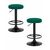 Набор 2 шт Табурет барный DOBRIN BRUNO BLACK, зеленый велюр (MJ9-88), Вариант: зеленый велюр (MJ9-88) | Интернет магазин мебели и декора LifeDekor