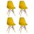 Набор 4 шт Стул обеденный DOBRIN DSW, ножки светлый бук, цвет жёлтый (Y-01), Вариант: ножки светлый бук, цвет жёлтый (Y-01) | Интернет магазин мебели и декора LifeDekor