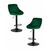 Набор 2 шт Стул барный DOBRIN LOGAN BLACK, зеленый велюр (MJ9-88), Вариант: зеленый велюр (MJ9-88) | Интернет магазин мебели и декора LifeDekor