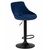 Набор 2 шт Стул барный DOBRIN LOGAN BLACK, синий велюр (MJ9-117), Вариант: синий велюр (MJ9-117), изображение 3 | Интернет магазин мебели и декора LifeDekor