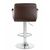 Набор 2 шт Стул барный DOBRIN KRUGER ARM, коричневый, Вариант: коричневый, изображение 6 | Интернет магазин мебели и декора LifeDekor