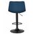 Набор 2 шт Стул барный DOBRIN TAILOR BLACK, синий велюр (MJ9-117), Вариант: синий велюр (MJ9-117), изображение 6 | Интернет магазин мебели и декора LifeDekor