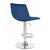 Набор 2 шт Стул барный DOBRIN TAILOR, синий велюр (MJ9-117), Вариант: синий велюр (MJ9-117), изображение 4 | Интернет магазин мебели и декора LifeDekor