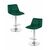 Набор 2 шт Стул барный DOBRIN TAILOR, зеленый велюр (MJ9-88), Вариант: зеленый велюр (MJ9-88) | Интернет магазин мебели и декора LifeDekor