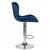 Набор 2 шт Стул барный DOBRIN BARNY, синий велюр (MJ9-117), Вариант: синий велюр (MJ9-117), изображение 4 | Интернет магазин мебели и декора LifeDekor