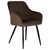 Набор 2 шт Стул обеденный DOBRIN ROBERT, черные матовые ножки, велюр V108-76 Горький шоколад, Вариант: черные матовые ножки, велюр V108-76 Горький шоколад, изображение 2 | Интернет магазин мебели и декора LifeDekor