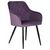 Набор 2 шт Стул обеденный DOBRIN ROBERT, черные матовые ножки, велюр V108-45 Темно-фиолетовый, Вариант: черные матовые ножки, велюр V108-45 Темно-фиолетовый, изображение 2 | Интернет магазин мебели и декора LifeDekor