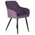 Набор 2 шт Стул обеденный DOBRIN ROBERT, черные матовые ножки, велюр V108-45 Темно-фиолетовый, Вариант: черные матовые ножки, велюр V108-45 Темно-фиолетовый, изображение 3 | Интернет магазин мебели и декора LifeDekor