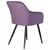 Набор 2 шт Стул обеденный DOBRIN ROBERT, черные матовые ножки, велюр V108-45 Темно-фиолетовый, Вариант: черные матовые ножки, велюр V108-45 Темно-фиолетовый, изображение 5 | Интернет магазин мебели и декора LifeDekor