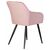 Набор 2 шт Стул обеденный DOBRIN ROBERT, черные матовые ножки, велюр V108-15 Розовый, Вариант: черные матовые ножки, велюр V108-15 Розовый, изображение 5 | Интернет магазин мебели и декора LifeDekor