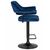 Набор 2 шт Стул барный DOBRIN CHARLY BLACK, синий велюр (MJ9-117), Вариант: синий велюр (MJ9-117), изображение 4 | Интернет магазин мебели и декора LifeDekor