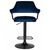 Набор 2 шт Стул барный DOBRIN CHARLY BLACK, синий велюр (MJ9-117), Вариант: синий велюр (MJ9-117), изображение 7 | Интернет магазин мебели и декора LifeDekor
