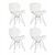 Набор 4 шт Стул обеденный DOBRIN BUTTERFLY CHROME, ножки хром, цвет белый, Вариант: ножки хром, цвет белый | Интернет магазин мебели и декора LifeDekor