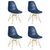 Набор 4 шт Стул обеденный DOBRIN DSR, ножки золотые, цвет тёмно-синий (BE-12), Вариант: ножки золотые, цвет тёмно-синий (BE-12) | Интернет магазин мебели и декора LifeDekor