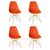 Набор 4 шт Стул обеденный DOBRIN DSR, ножки золотые, цвет оранжевый (O-02), Вариант: ножки золотые, цвет оранжевый (O-02) | Интернет магазин мебели и декора LifeDekor