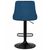 Набор 2 шт Стул барный DOBRIN JOSEPH BLACK, синий велюр (MJ9-117), Вариант: синий велюр (MJ9-117), изображение 5 | Интернет магазин мебели и декора LifeDekor